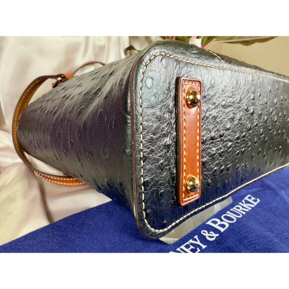 NWOT Dooney & Bourke Small Lexington Tote in Ostrich-Embossed Leather - Picture 9 of 16